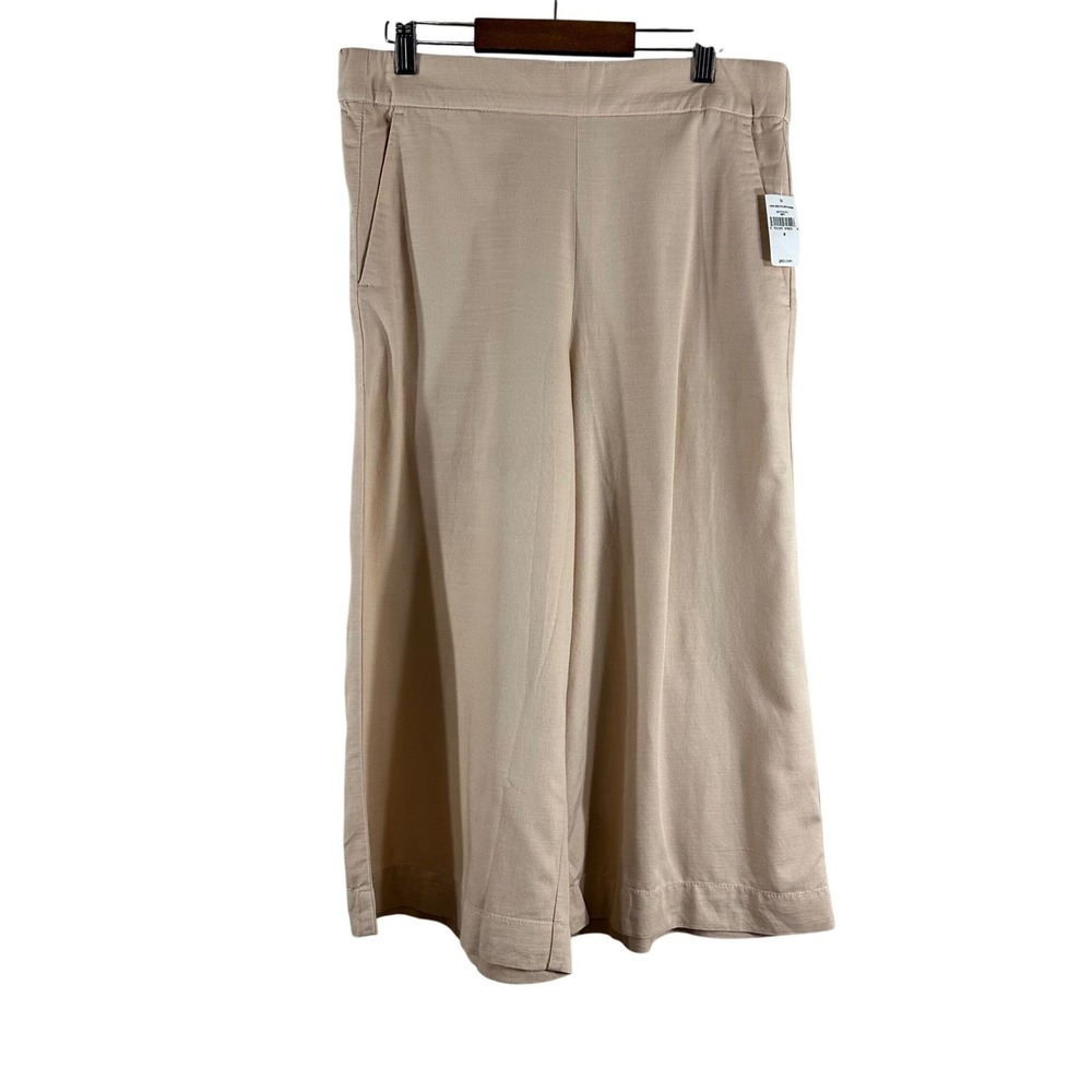 Gap Womens Size 8 Beige Cotton Rayon‎ Blend High Rise Wide Leg Culotte Pants